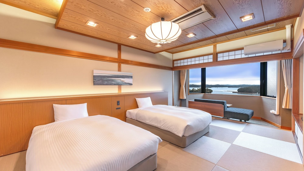 [禁煙] スタンダード和ベッドツイン 内風呂あり | 大江戸温泉物語Premium 志摩彩朝楽