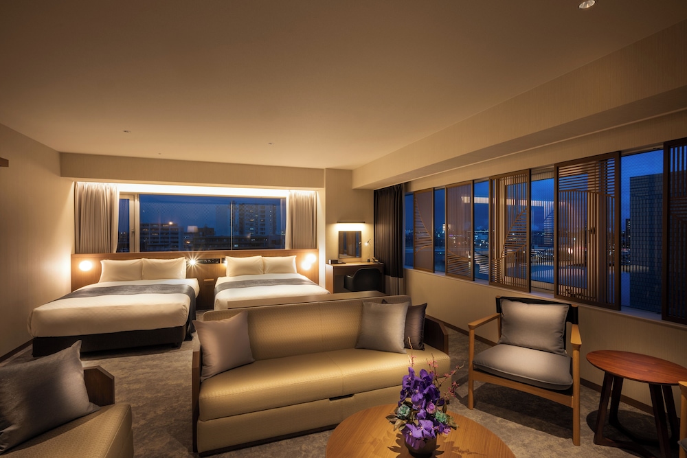 エグゼクティブ ツインルーム ダブルベッド 2 台 禁煙 リバービュー 部屋からの景観0 | 新潟グランドホテル