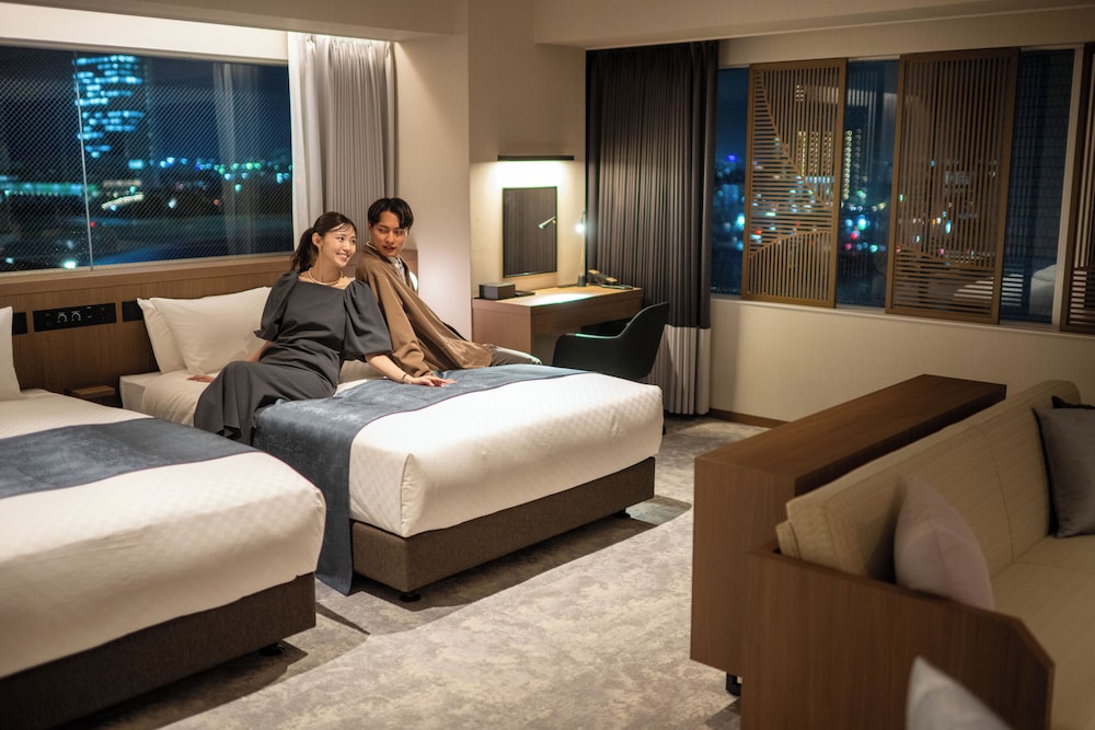 エグゼクティブ ツインルーム ダブルベッド 2 台 禁煙 リバービュー 客室4 | 新潟グランドホテル