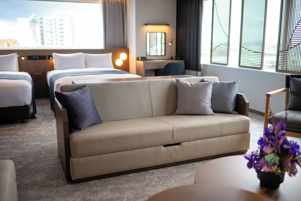 エグゼクティブ ツインルーム ダブルベッド 2 台 禁煙 リバービュー 客室3 | 新潟グランドホテル