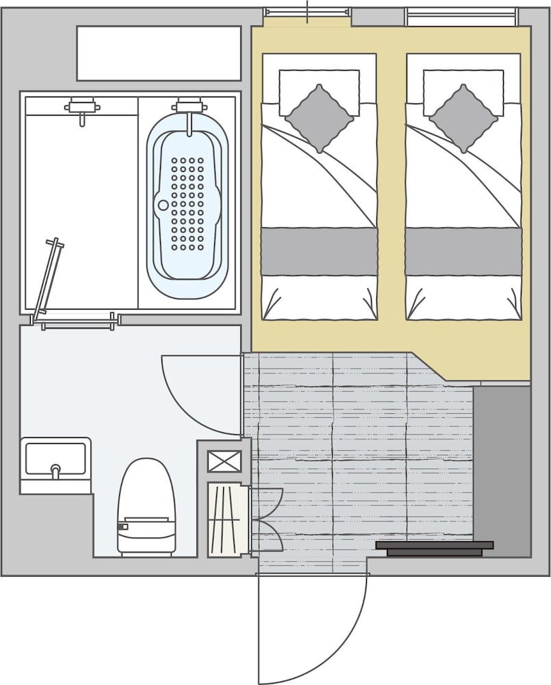 スタンダード ツインルーム 禁煙 客室1 | ホテル アマネク 銀座イースト