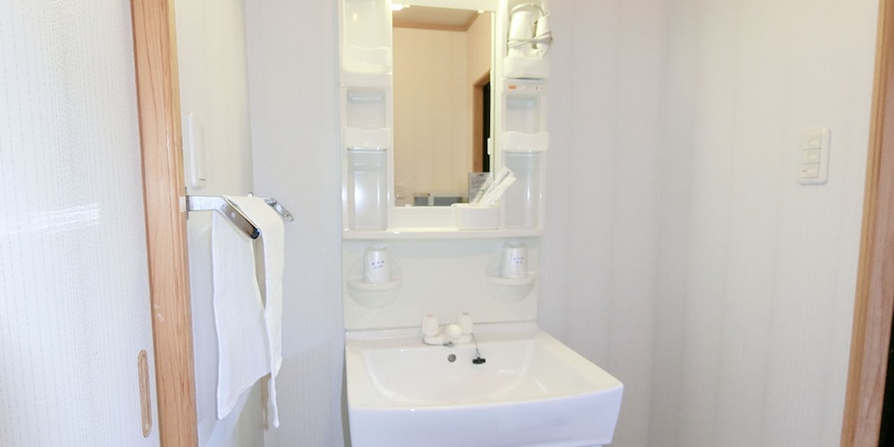 和洋室5人部屋 204号室 禁煙 冷蔵庫 Wi-Fi バスルームのシンク0 | 湯楽庵 みやざき