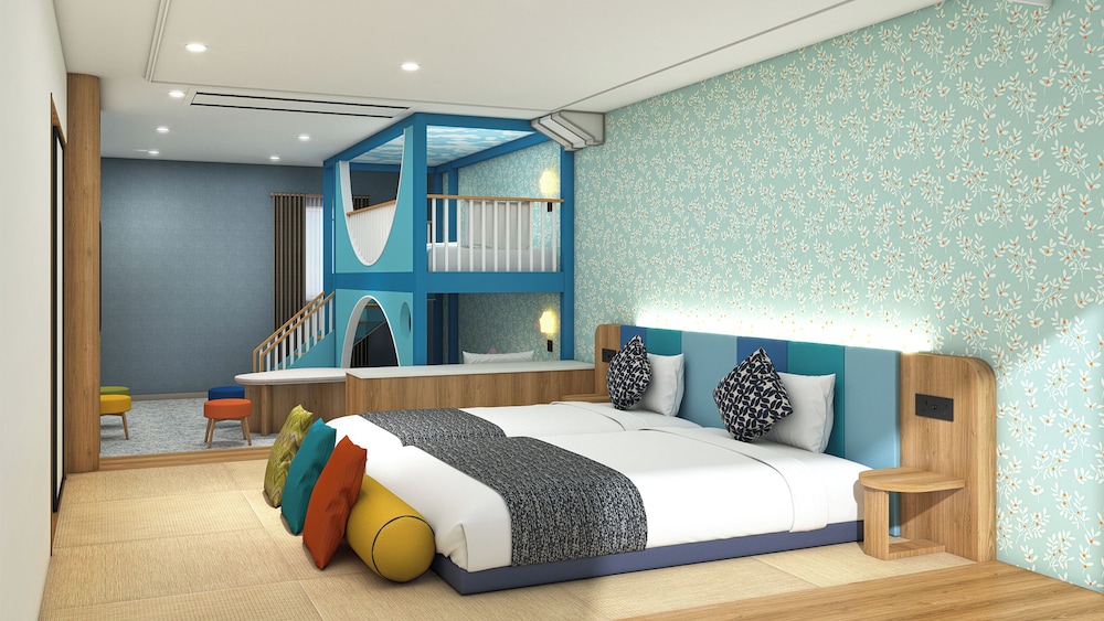 (ペット同伴不可)リニューアル キッズルーム 1F 禁煙 (3歳以下のお子様は添い寝となり無料の為, 検索時の予約人数に含めないで下さい) 客室0 | シーガイア・フォレスト・コテージ