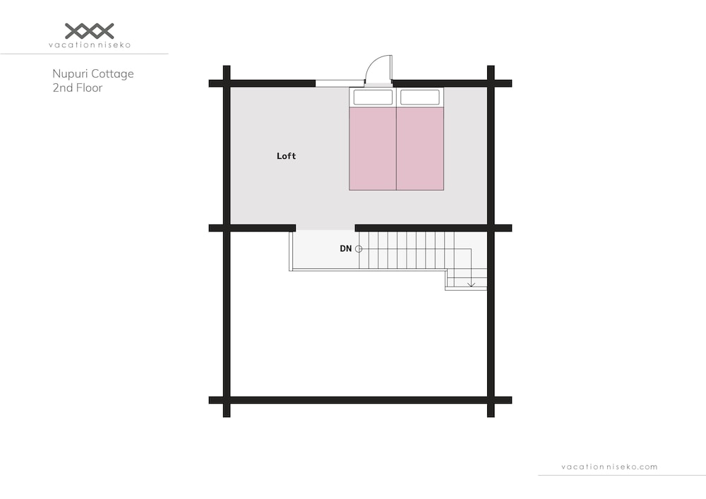 コテージ 1 ベッドルーム (+ Loft) フロアマップ1 | ヌプリコテージ