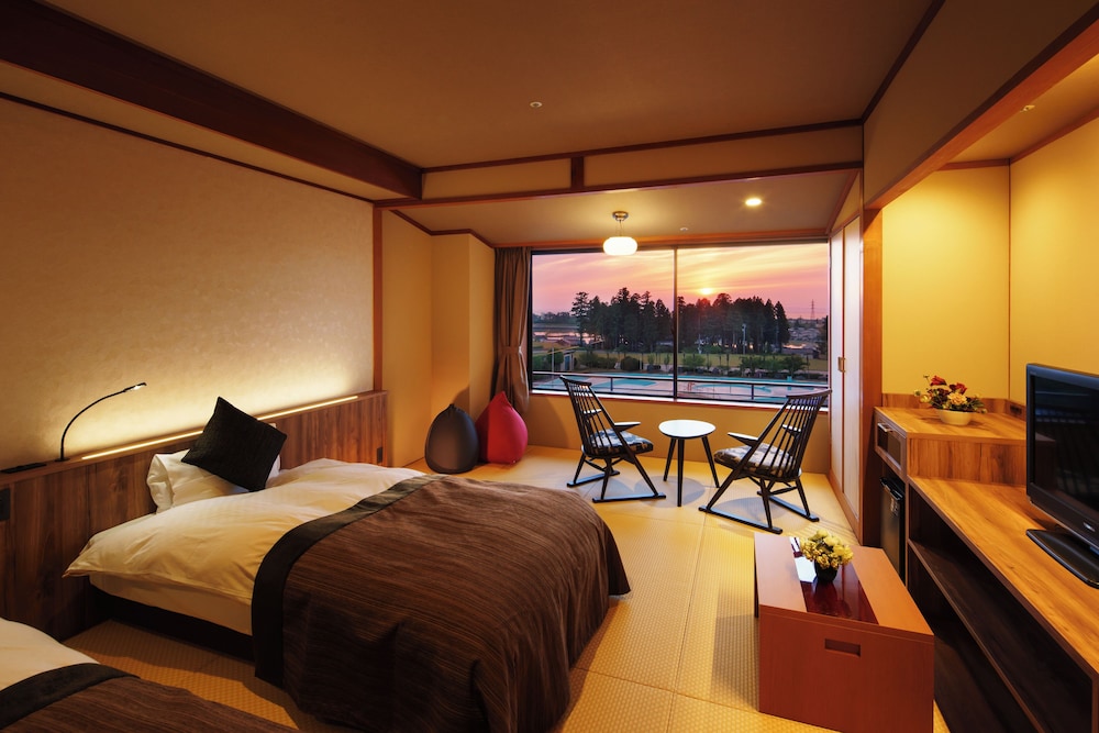 別邸峰の界 富山湾ビュー和モダン和室ベッドタイプ 禁煙 | 金太郎温泉