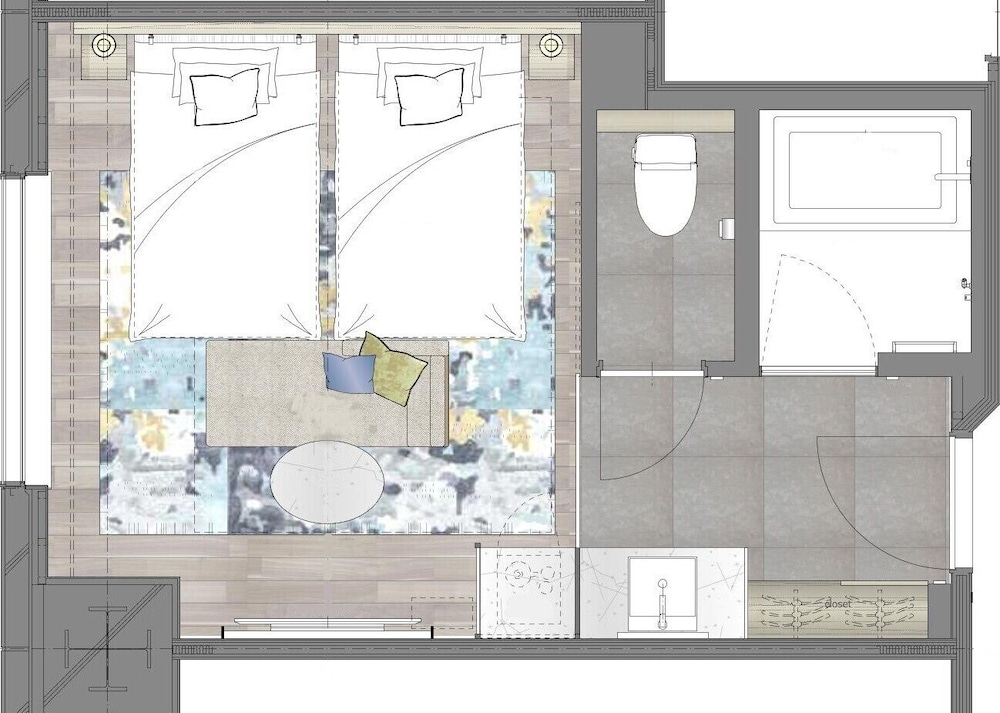 [最上階] スーペリアツイン 禁煙　ラウンジ利用付 客室1 | JR九州ステーションホテル小倉
