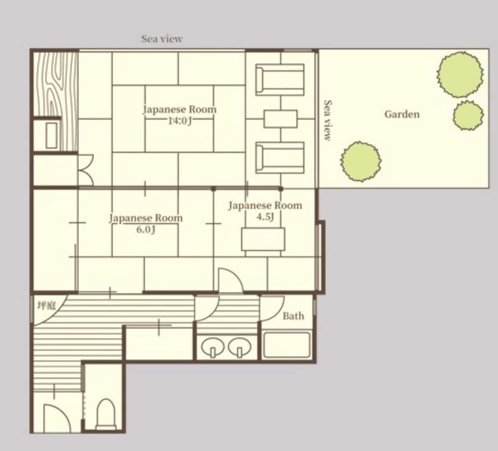 絶景和室スイート [風月亭(14帖+6帖+4.5帖] 禁煙 客室1 | 新八屋
