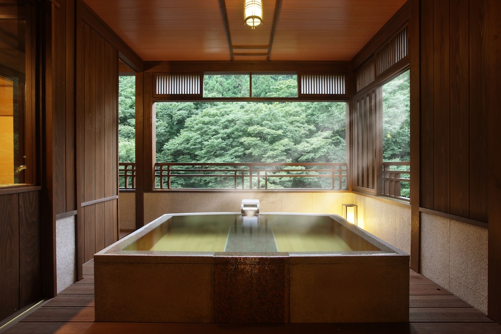 トラディショナル ルーム テラス (Kizuna Suite, Open-AIr Bath) 深めの浴槽1 | 守田屋