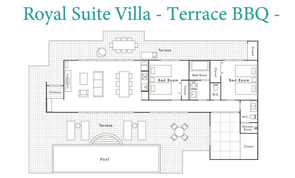 ロイヤルスイートヴィラ -テラスBBQ- 禁煙 客室6 | プールヴィラ 今泊 by コルディオプレミアム