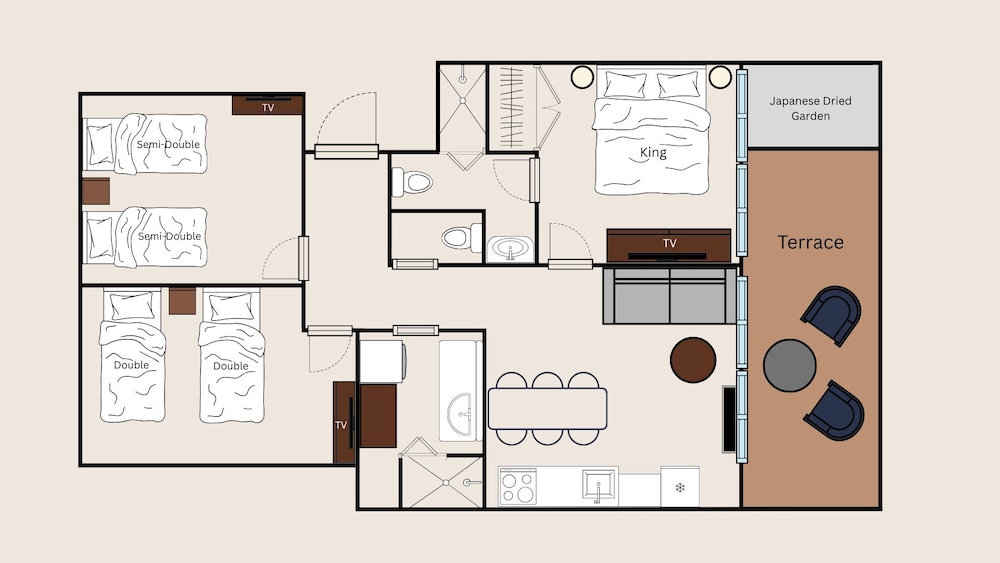 ガーデンテラスアパートメント ウェスト フロアマップ0 | R&Run Kyoto serviced apartment & suites