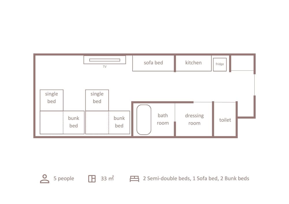 モデレートファミリーロフトベッドルーム フロアマップ0 | Minn 十三