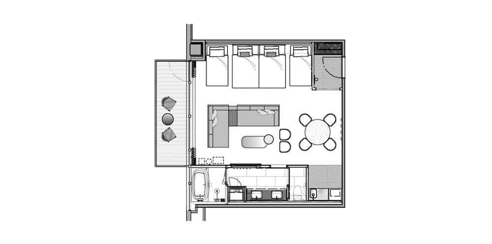 NEW オリエンタル グランド レジデンス禁煙, ミニキッチン、洗濯乾燥機付き 客室4 | なんばオリエンタルホテル
