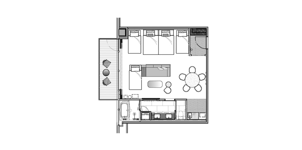 NEW オリエンタル グランド レジデンス禁煙, ミニキッチン、洗濯乾燥機付き 客室5 | なんばオリエンタルホテル