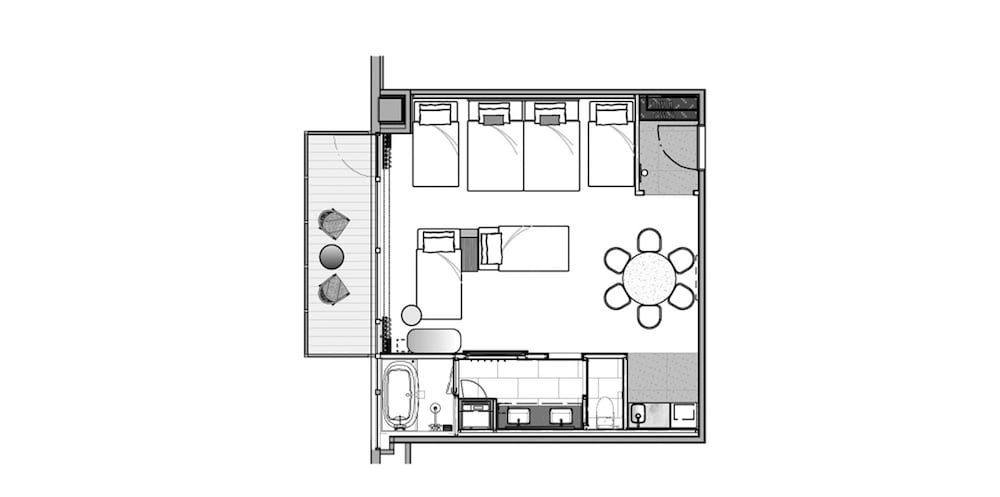 NEW オリエンタル グランド レジデンス禁煙, ミニキッチン、洗濯乾燥機付き 客室6 | なんばオリエンタルホテル