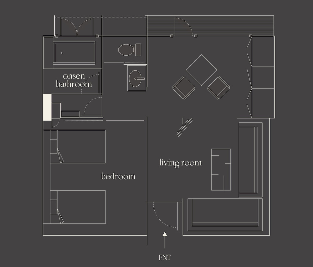 半露天温泉ジュニアスイート フロアマップ0 | 小樽リトリート 蔵群 by 温故知新