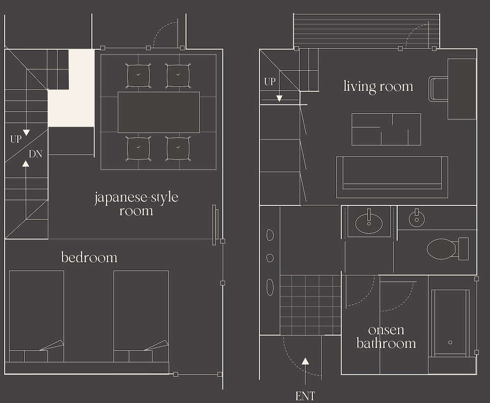 温泉メゾネット和洋室 フロアマップ0 | 小樽リトリート 蔵群 by 温故知新