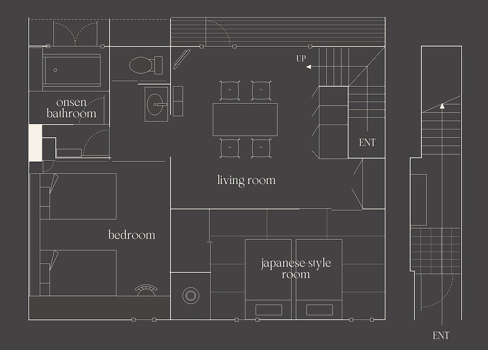 半露天温泉4ベッドスイート フロアマップ0 | 小樽リトリート 蔵群 by 温故知新