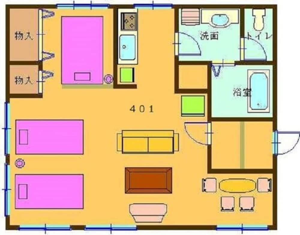 デラックス アパートメント (401) 客室2 | コンドミニアム パノラミック元町