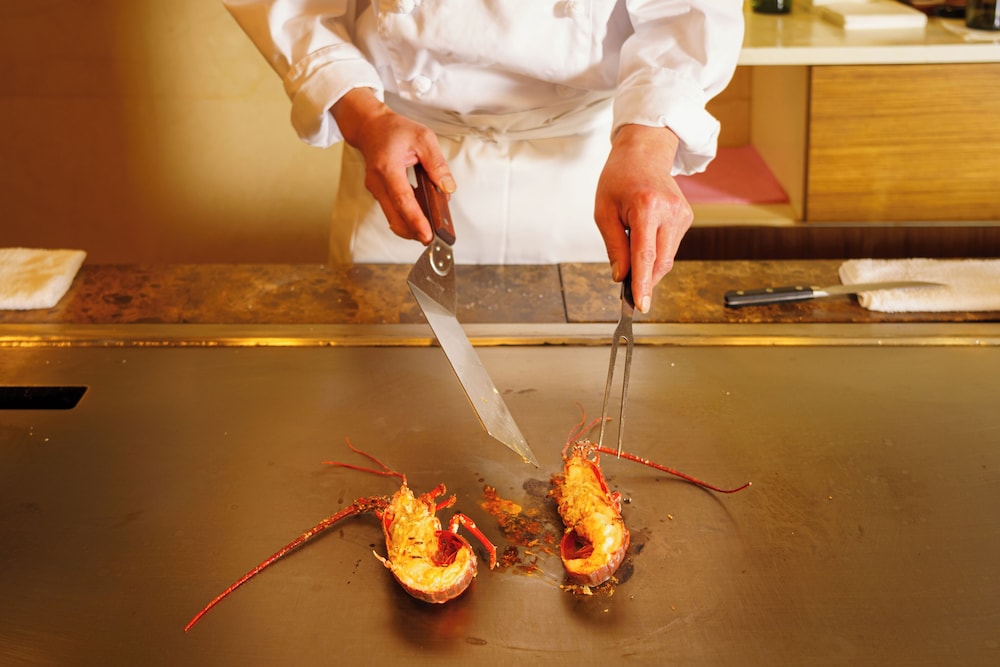 宙館·和洋室 露天風呂付き 禁煙- 鉄板焼 扇山コース (夕食時間19:30) 客室4 | 山荘 神和苑