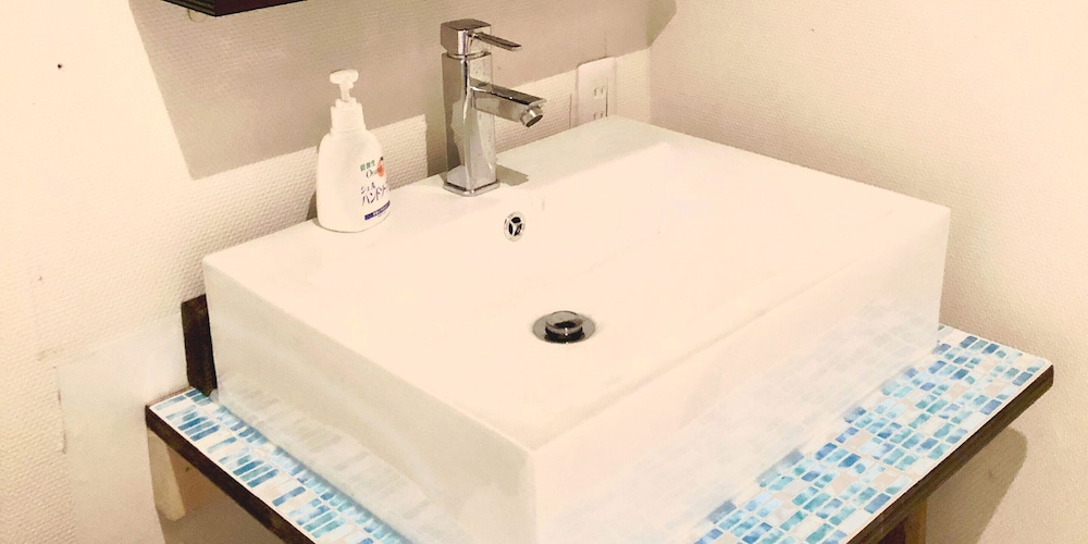 セミダブルルーム バスルームのシンク0 | ゲストハウス桜こまち