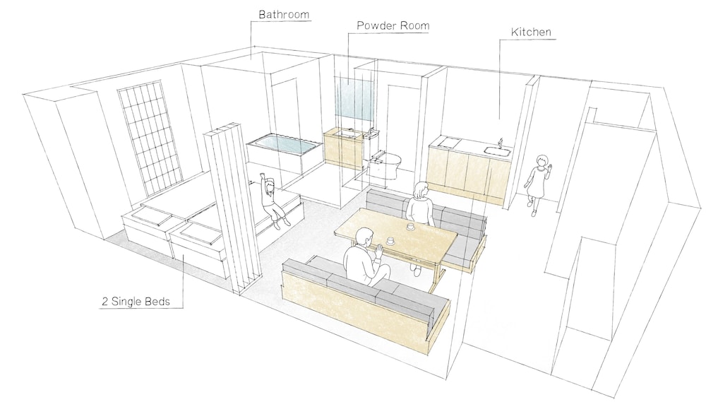 アパートメント (Sofa-Bed) 客室6 | MIMARU東京 赤坂