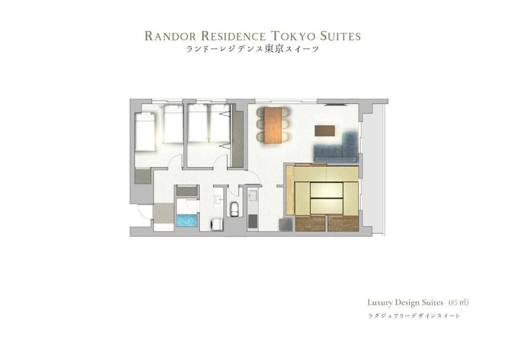 デラックス スイート 3 ベッドルーム フロアマップ0 | ランドーレジデンス東京スイーツ