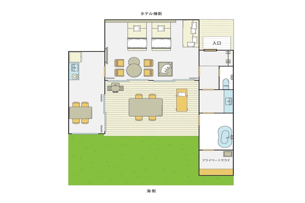 ガーデンヴィラ（バス付 / サウナ付き）禁煙 客室12 | 亀の井ホテル 九十九里