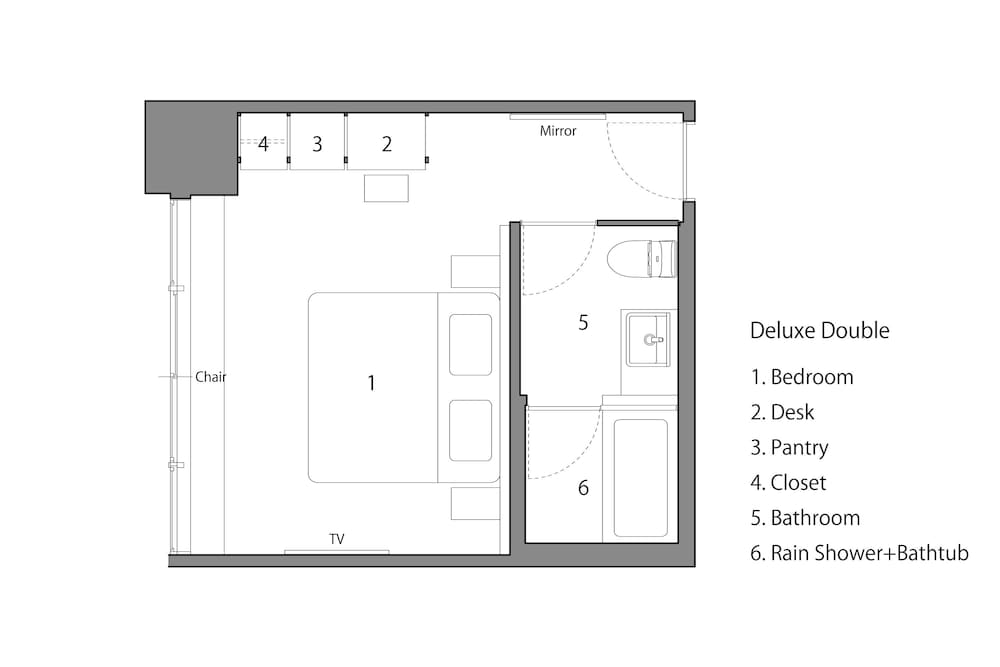デラックス ダブルルーム クイーンベッド 1 台 禁煙 客室1 | ホテルザフラッグ心斎橋