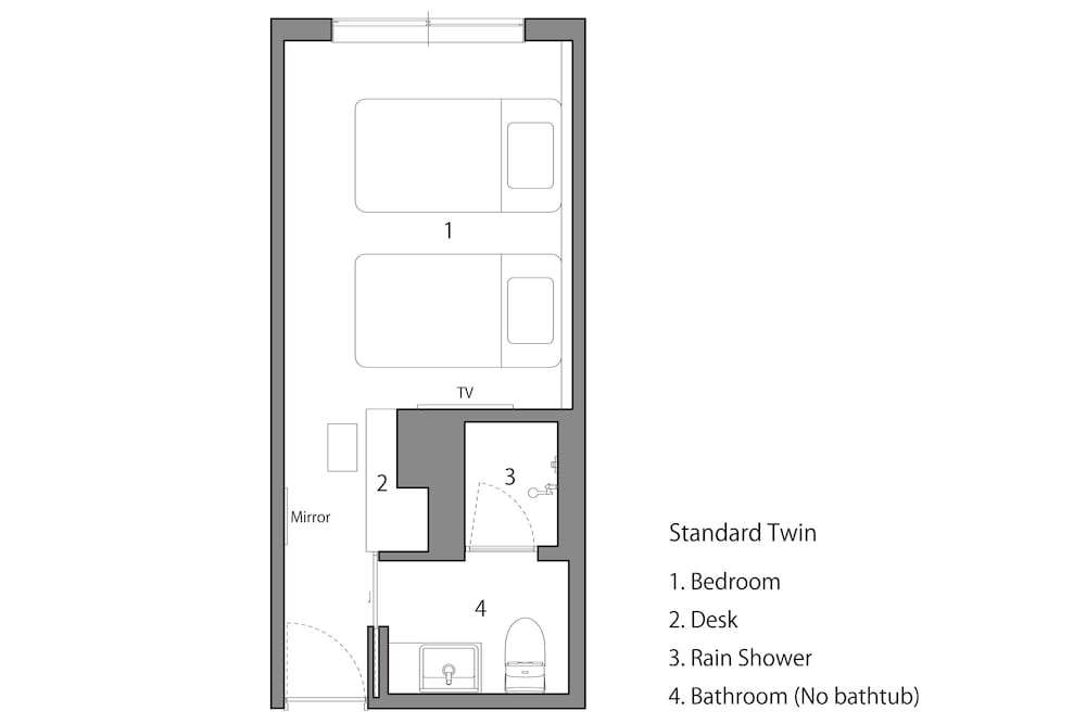 スタンダード ツインルーム シングルベッド 2 台 禁煙 客室3 | ホテルザフラッグ心斎橋