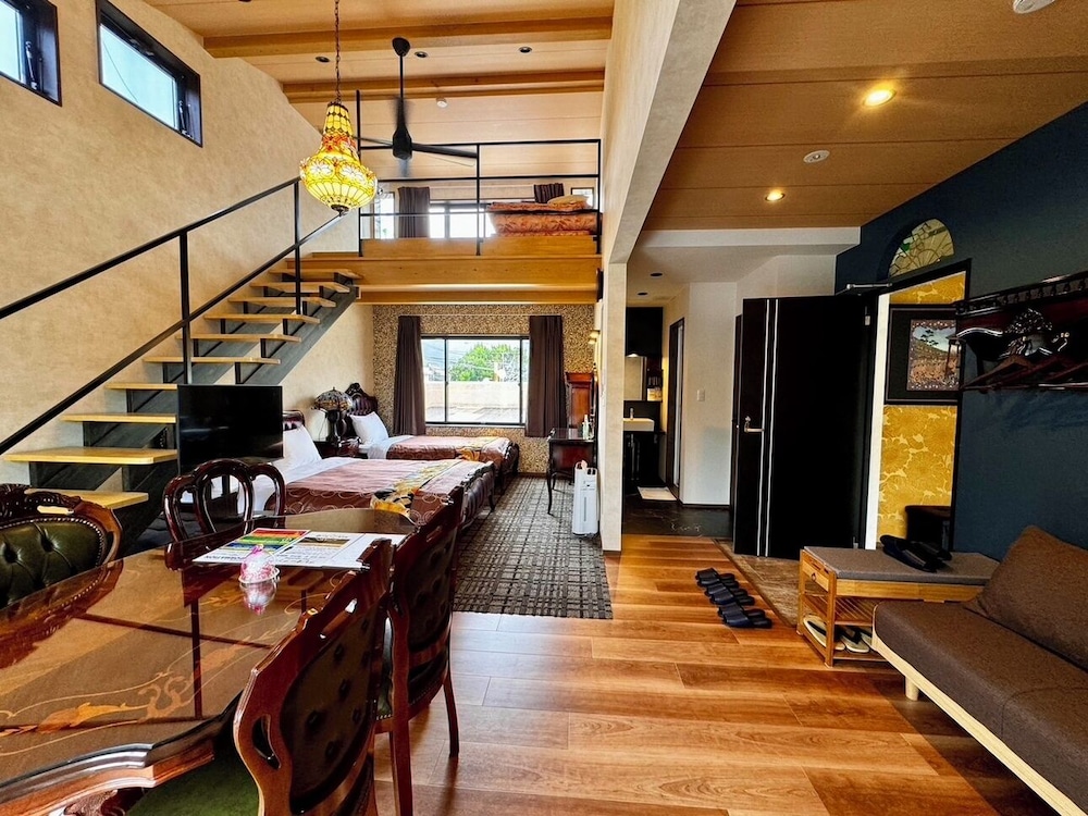 New annex館- 202　ラグジュアリーツイン ロフト付　禁煙　ペット不可 | 和モダンな温泉旅館 湯布院らんぷの宿