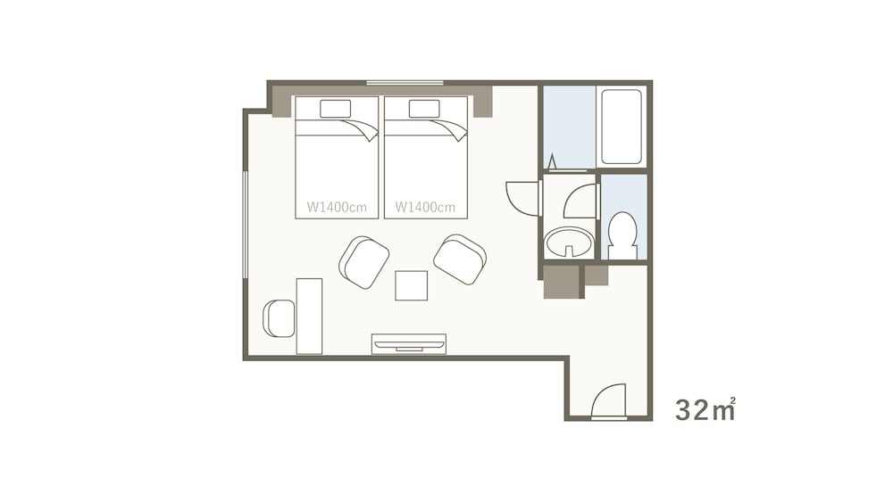 デラックスハリウッドルーム(エキストラベッド利用不可) 客室3 | ワットホテル & スパ 飛騨高山