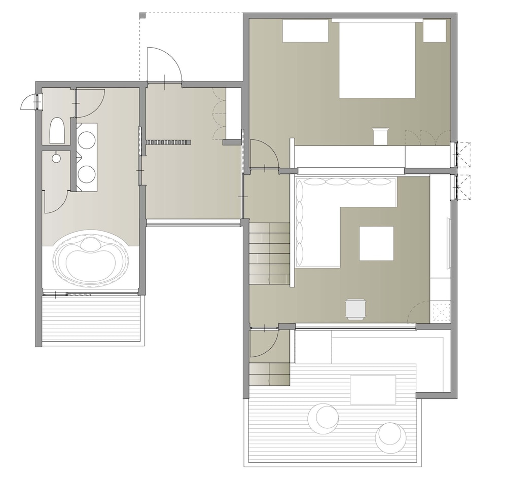 ヴィラスイート(ツイン+エキストラベッド) 禁煙 フロアマップ0 | ルグラン軽井沢ホテル & リゾート