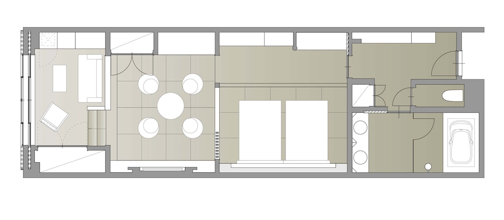 和室ジュニアスイート 禁煙 (3名様以上に限り、お布団のご用意あり) フロアマップ0 | ルグラン軽井沢ホテル & リゾート