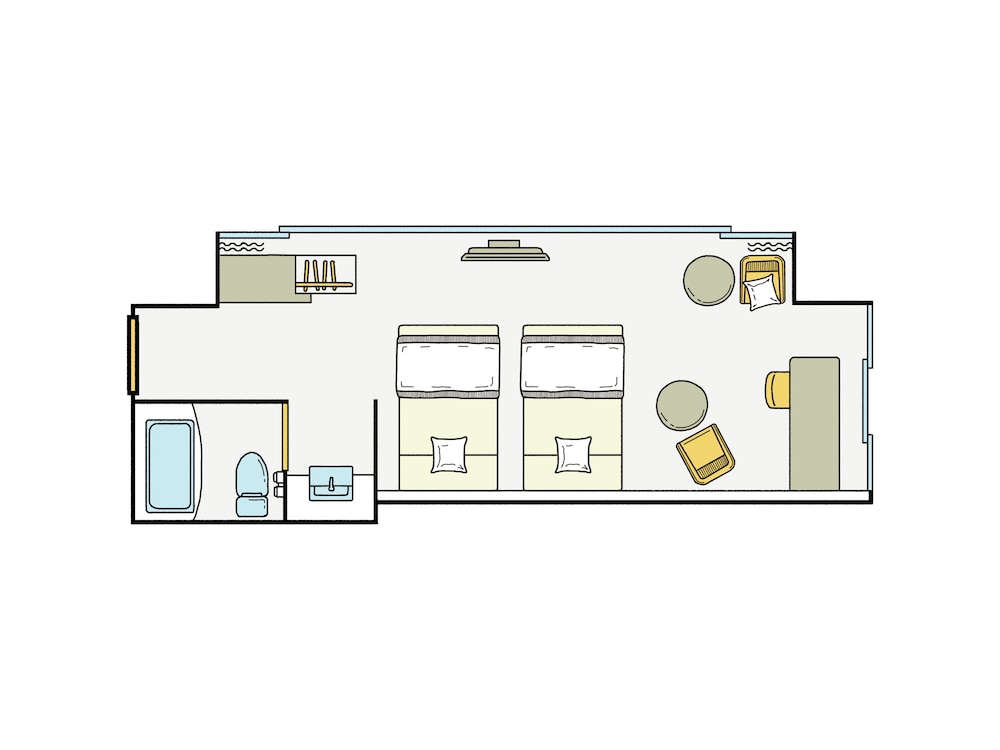 スーペリアコーナービュー(バス付)禁煙 客室3 | 亀の井ホテル 彦根