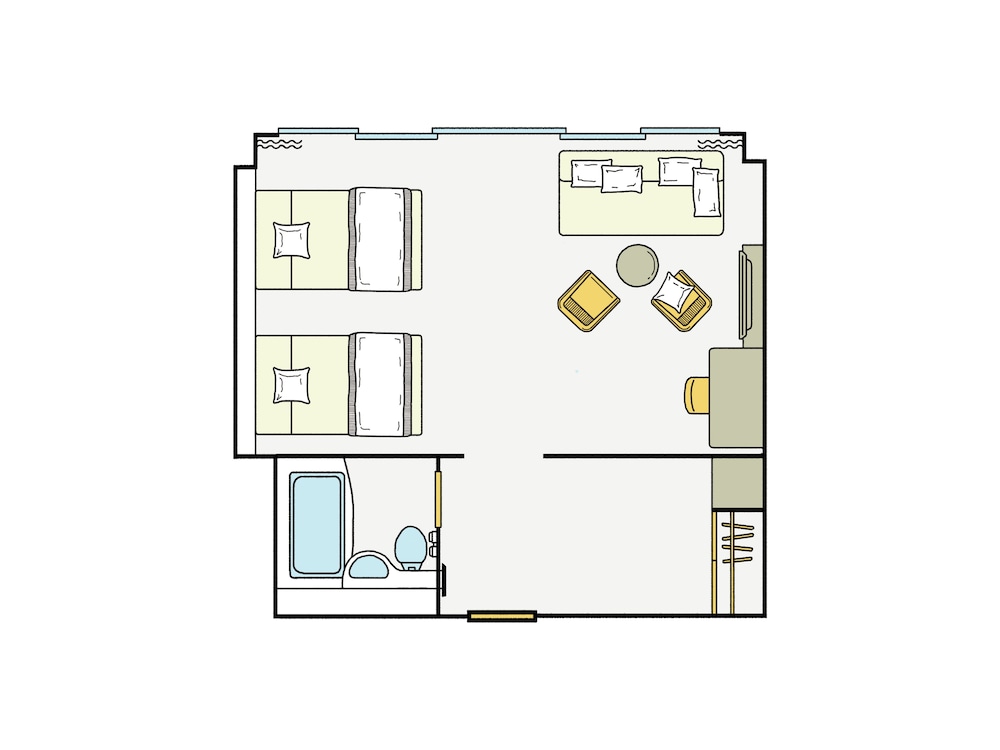 ファミリールーム（バス付）禁煙 客室1 | 亀の井ホテル 彦根