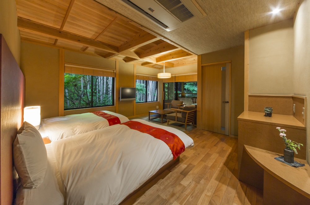 [別邸] 青天 ~ 滝見半露天プレミアム客室 - 和モダン | 淘心庵 米屋