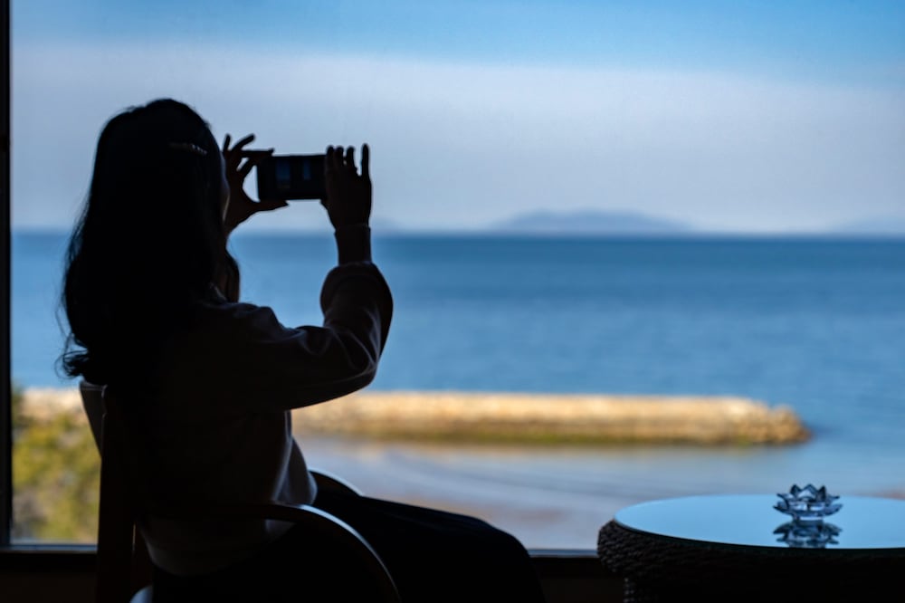 スタンダード ツインルーム シングルベッド 2 台 禁煙 オーシャンビュー 部屋からの景観0 | ホテルヴィラ・くにさき