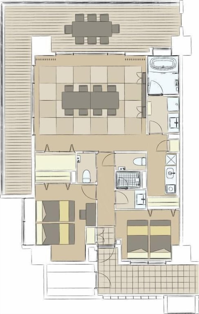 コーナーテラスルーム 定員1-4名 客室4 | リエッタ中山