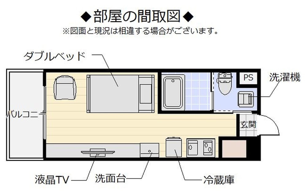 スタンダード ダブルルーム オーシャンビュー フロアマップ0 | ミスター金城 イン 本部 オーシャンテラス