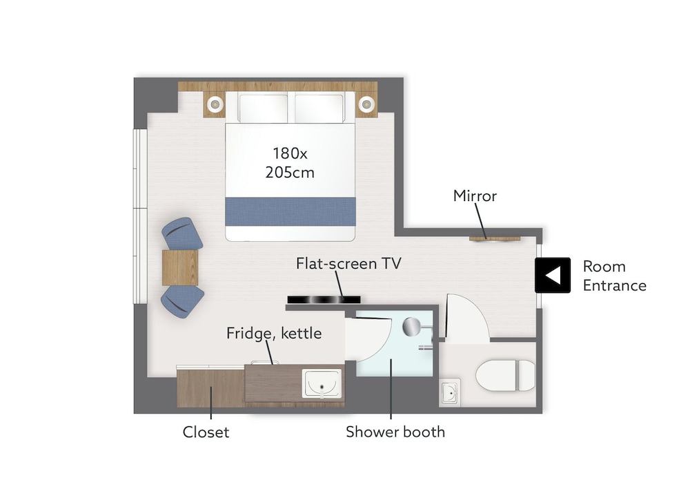 クラシック スタジオ キングベッド 1 台 禁煙 フロアマップ0 | KABIN Koji