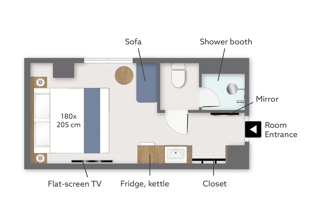 シティ ダブルルーム キングベッド 1 台 禁煙 フロアマップ0 | KABIN Koji