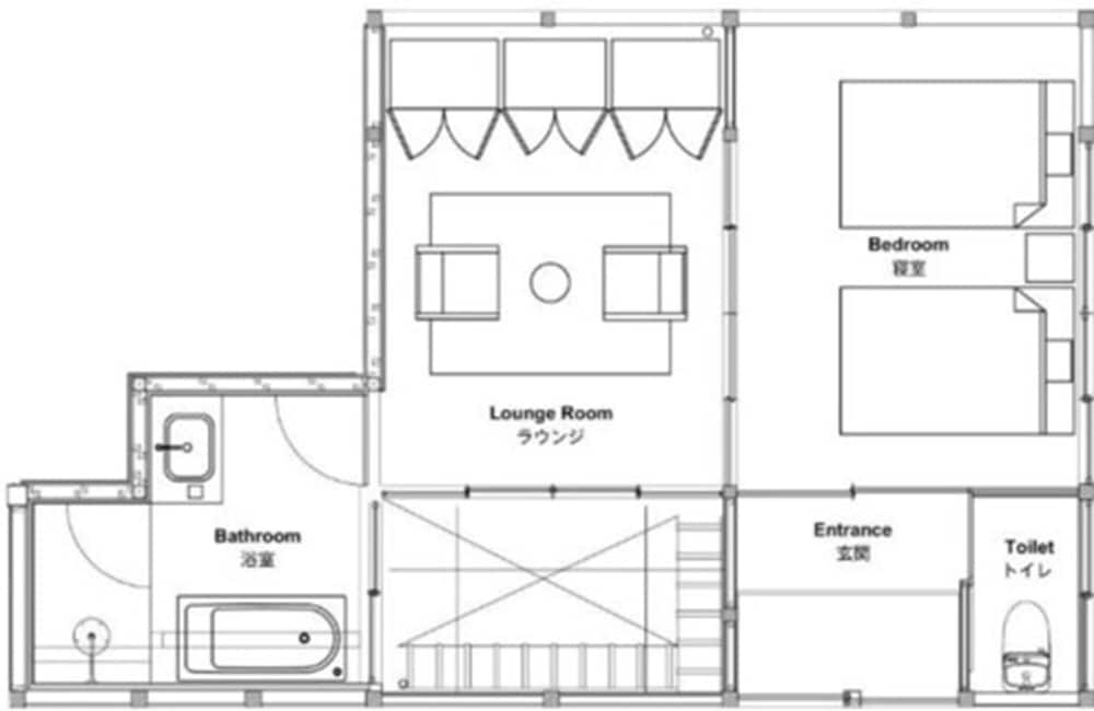 デラックス ツインルーム 客室2 | Nazuna 京都 御所
