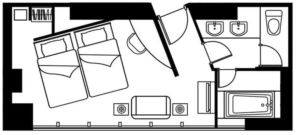 クラブ スタジオ シングルベッド 2 台 客室3 | シタディーンセントラル新宿東京