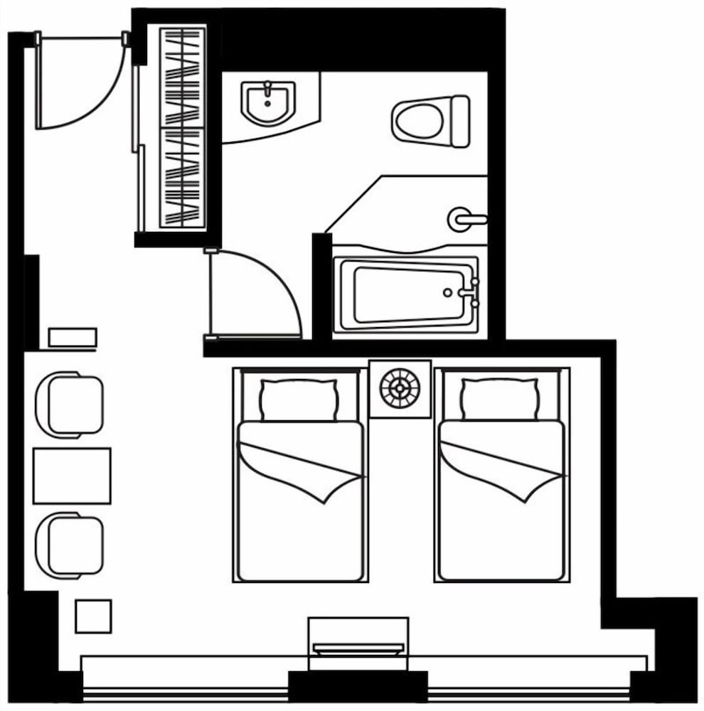 プレミア スタジオ シングルベッド 2 台 客室3 | シタディーンセントラル新宿東京