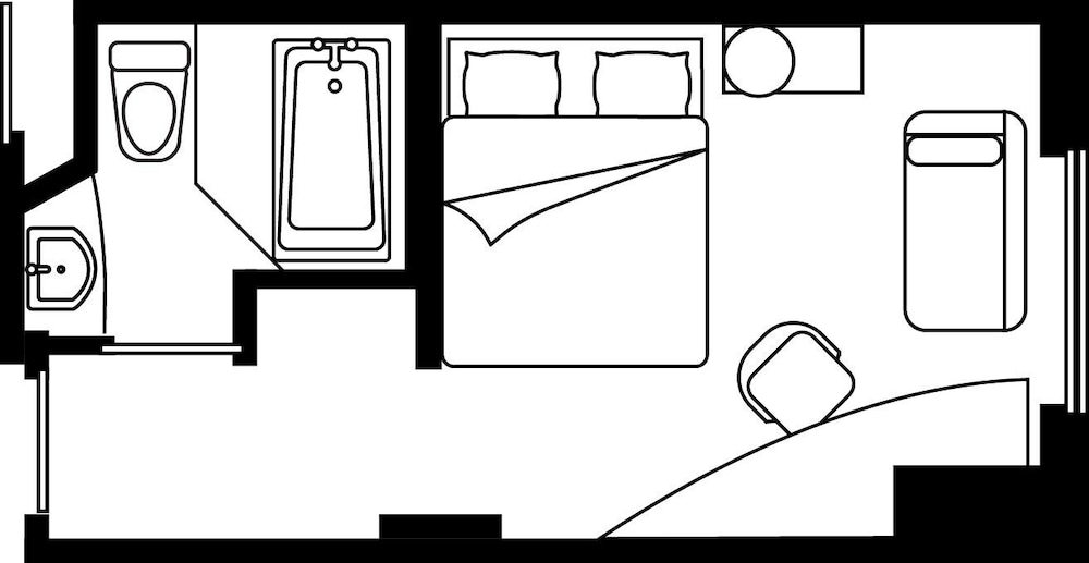 スタジオ ダブルベッド 1 台 客室3 | シタディーンセントラル新宿東京