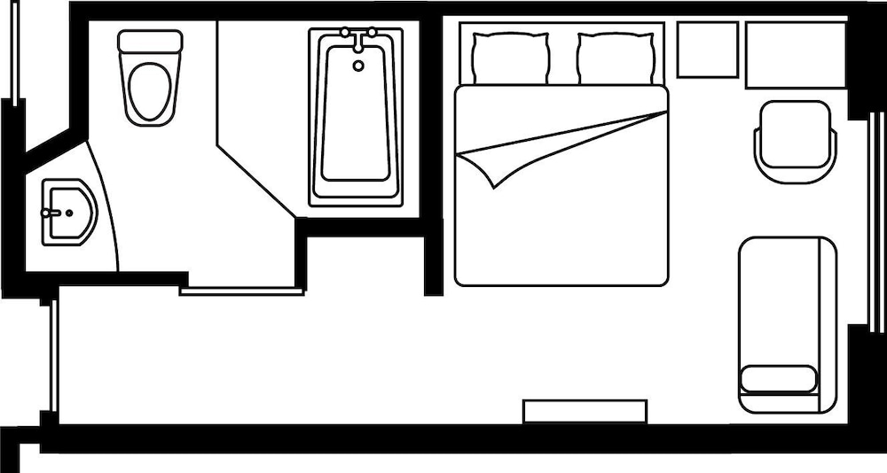 デラックス スタジオ ダブルベッド 1 台 客室3 | シタディーンセントラル新宿東京