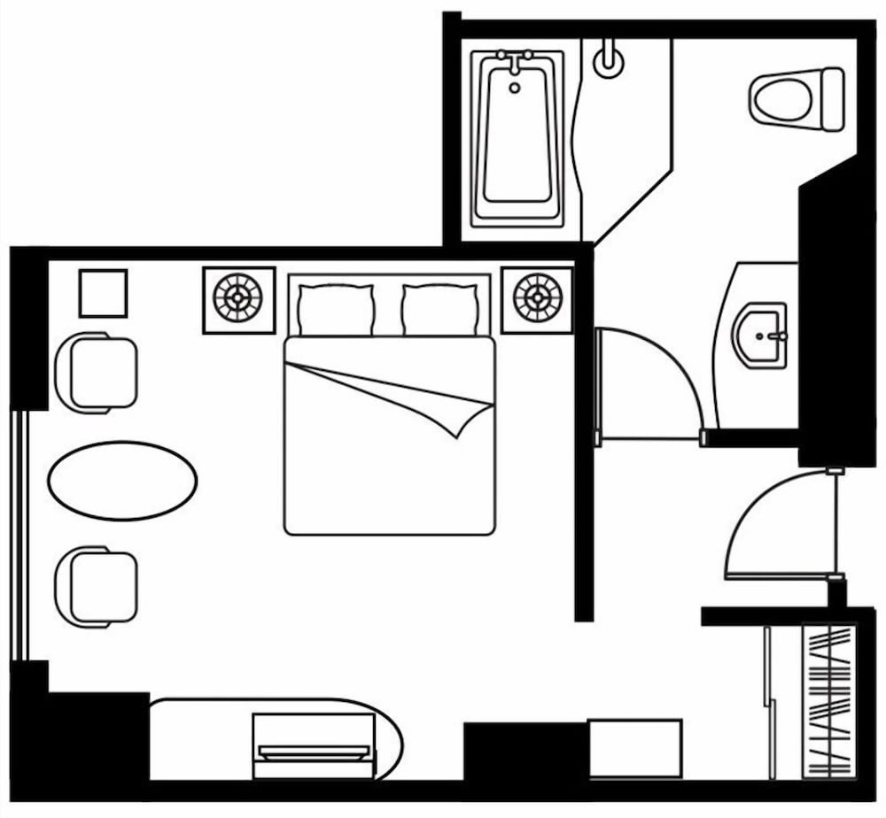 エグゼクティブ スタジオ ダブルベッド 1 台 客室3 | シタディーンセントラル新宿東京