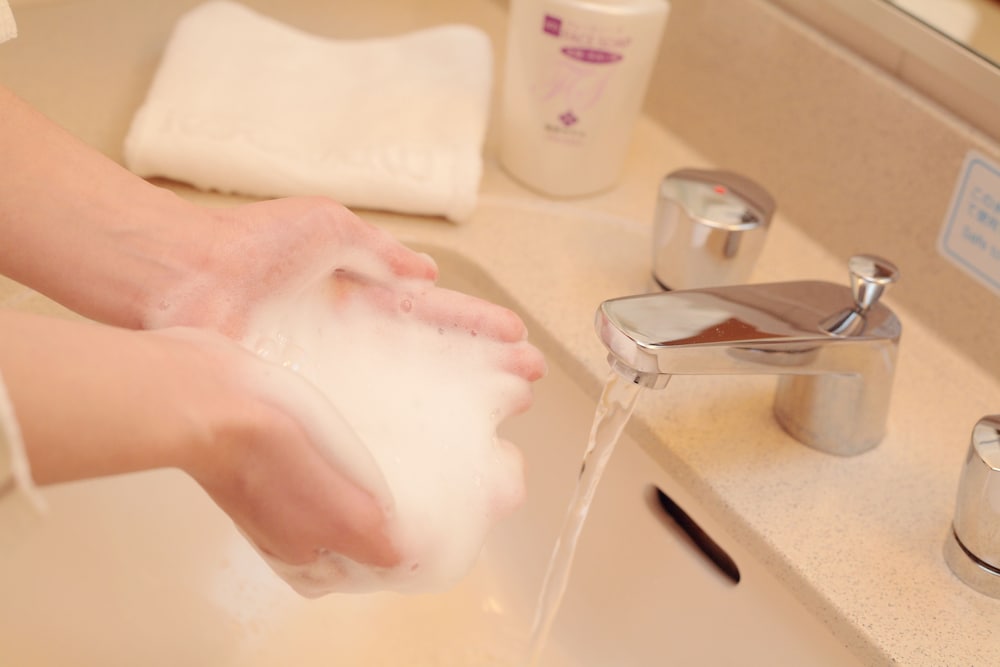 コンパクトダブル 禁煙 (16 ㎡) バスルームのシンク0 | 後楽ホテル