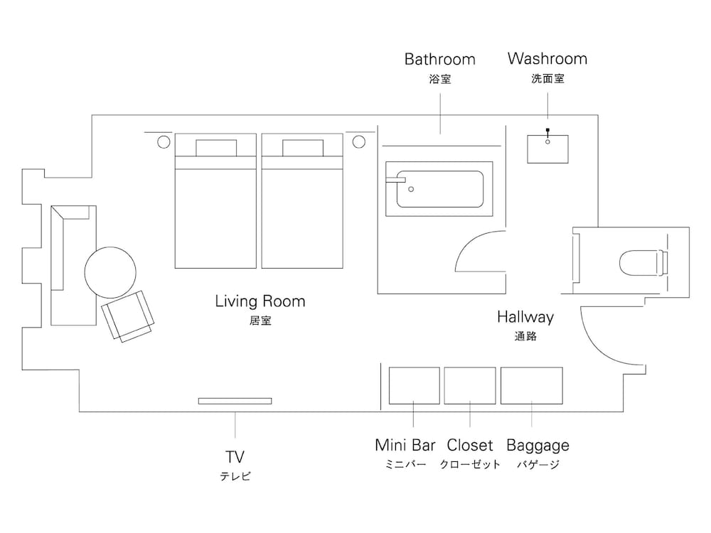 スーペリア ツインルーム 禁煙 フロアマップ0 | ザ・サウザンド 京都