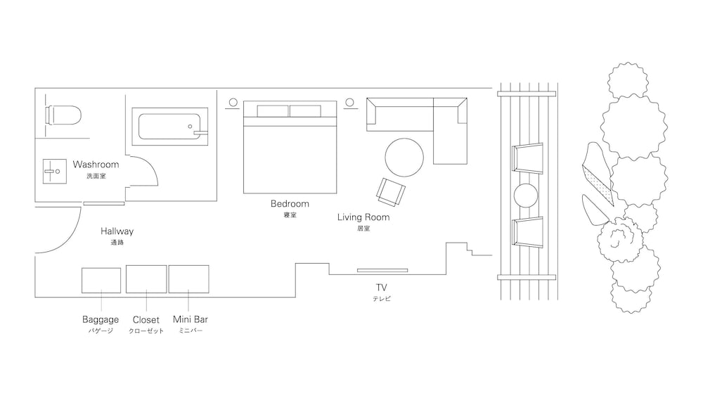 プレミアダブル フロアマップ0 | ザ・サウザンド 京都